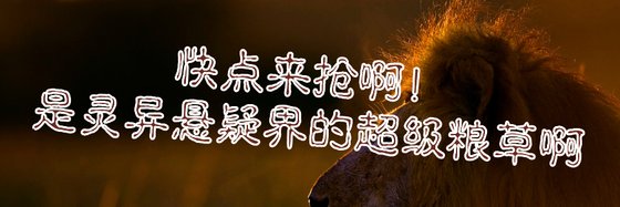 快点来抢啊！是灵异悬疑界的超级粮草啊